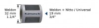 Adapter Weldon 32mm auf 19mm, Karnasch