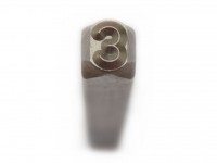 Separate Matrize für Metall 4 mm – Nummer „3“ – rund, PROFI