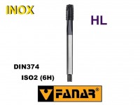 Maschinengewindebohrer M10x1,25 HSSE HL ISO2 (6H) DIN374 mit Spanbrecher INOX, FANAR