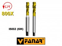 Maschinengewindebohrer M links - HSSE TiN ISO2 (6H) 800X Spiral (40 °), FANAR