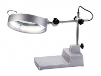Tischmaschinenleuchte mit LED-Leuchtstofflampe und Lupe, VHL-30TLED