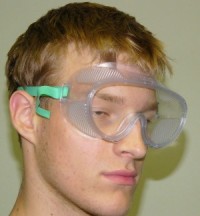 Schutzbrillen klar mit Gummi